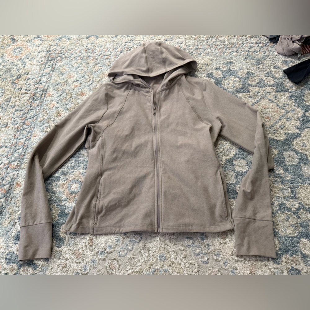 Beyond Yoga Tan Zip-Up Hoodie